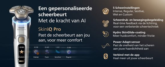 Philips Shaver i9000 Prestige Ultra Elektrisch Scheerapparaat- Met Quick Clean Pod & Precisietrimmer