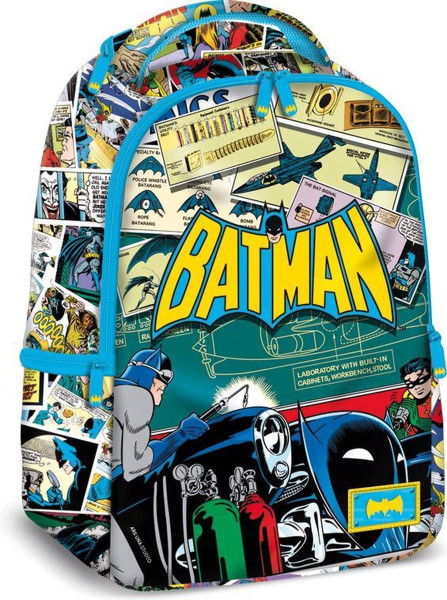 Batman Rugzak Blauw / Geel