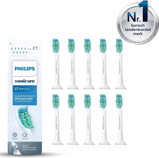 Philips Sonicare C1 ProResults - Opzetborstels voor Elektrische Tandenborstel - Wit - Verpakking van