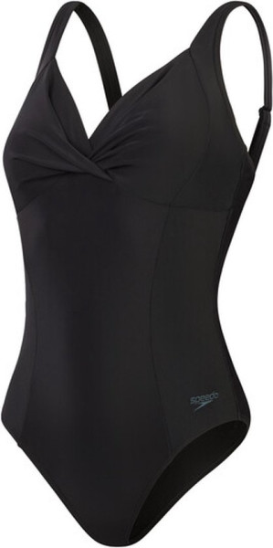 Speedo Maat 50 Shaping Cross Knot 1 Piece Dames Sportbadpak - Zwart