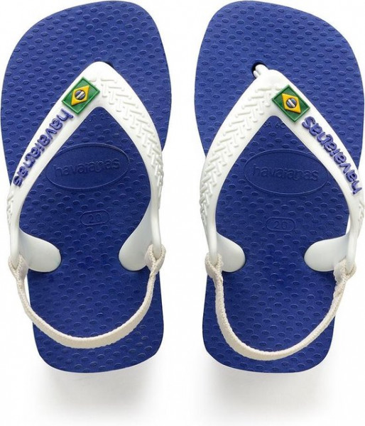 Pasmodel - Havaianas Baby Brasil Logo II Jongens Slippers - Marine Blue - Maat 23/24