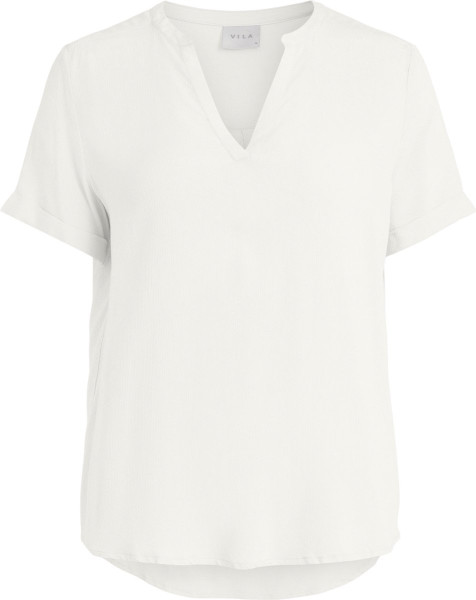 Vila - Maat W40 - Blouse Viroma V-neck S/s Top/su - Noos 14067284 Snow White Dames
