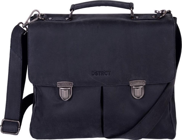 DSTRCT Wall street A4 Laptoptas -15,4 inch - Zwart