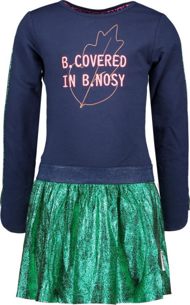 B-nosy - Maat 122 - Meisjes Jurk - space blue