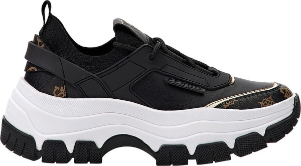 Guess - maat 40- Braydin Dames Sneakers Laag - Black-Brown