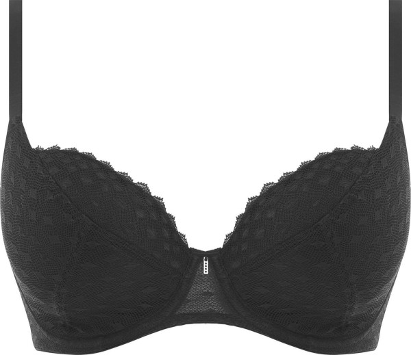 Freya - Maat 75E - FREYA SIGNATURE UW Padded Plunge Bra Vrouwen Beha - BLACK