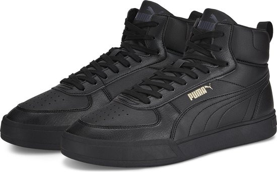 PUMA - maat 43- Caven Mid Unisex Sneakers - Black-TeamGold-Ebony