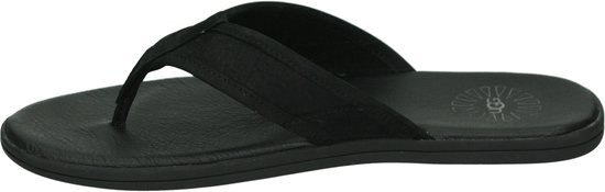 UGG Seaside Flip - maat 45 - Leather Heren Sandalen - Black