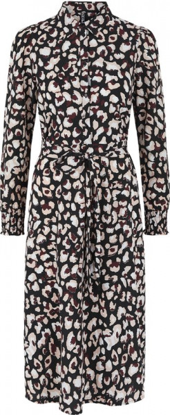 PIECES - Maat XS - PCFALISHI LS MIDI SHIRT DRESS BF BC Dames Jurk