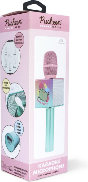 Pusheen - draadloze karaoke microfoon - met speaker - stemopname