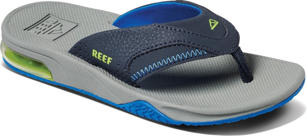 Reef Little Fanning - Maat 19.20 - Jongens Slippers - Navy/Lime