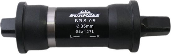 Sunrace Trapas Bbs08 127/35mm Spieloos Zwart