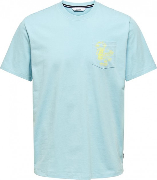 Only & Sons Ink Heren T-shirt - Blauw - Maat M