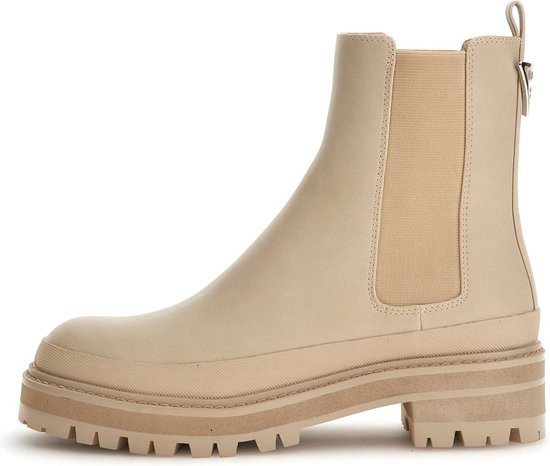 Guess Maat 38 Babala Dames Enkellaars Leder Cream DGM Outlet