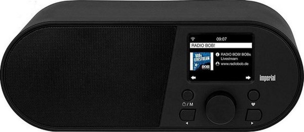 Imperial i105 internetradio (WLAN, mediaspeler, USB, DLNA, kleurendisplay, wekker, app-besturing) zw