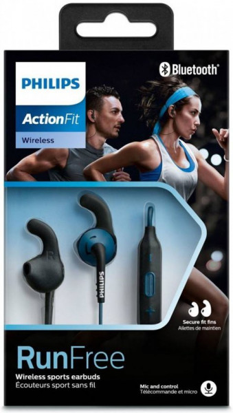 Koopjeshoek - Philips ActionFit SHQ6500BL/00 hoofdtelefoon/headset In-ear Zwart, Blauw