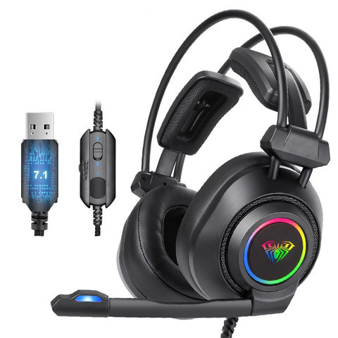 Aula S600 Professional Wired Gaming Headset Lightweight Noise Canceling