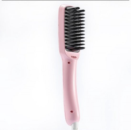 Hair Straightener Brush Ionisch Roze