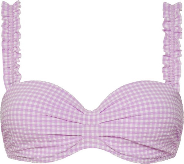 Beachlife Maat 36D Lilac Check Halter bikinitop met beugel Dames