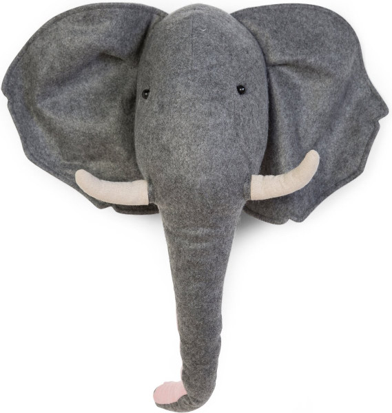 Dierenkop Olifant - Vilt - Muurdecoratie