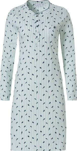 Pastunette Maat 40 Green Birds Organic Vrouwen Nachthemd - Turquoise
