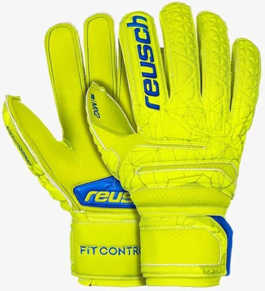 Reusch Fit Control Mx2 Finger Support Maat 9 Heren Keepershandschoenen - Limoen / Safety Geel / Limo