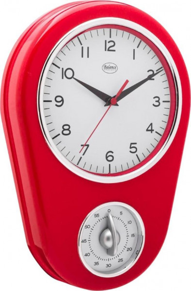 Wall Clock 31 cm Red