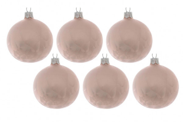 Kaemingk glazen kerstbal (ø8 cm) (set van 5) - Roze