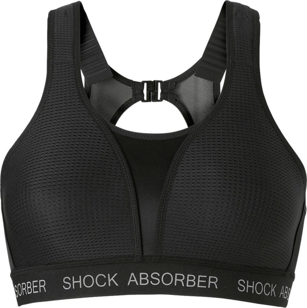 Shock Absorber Maat 80F Ultimate Run Bra Padded Sportbeha Dames - Zwart Silver