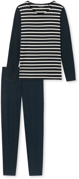 Schiesser - Maat XL Essentials Stripes Dames Pyjamaset