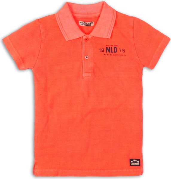 DJ Dutchjeans - Maat 116 - Jongens Poloshirt - Bright coral