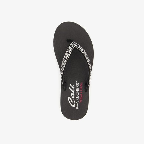 Skechers - maat 36- Meditation - Butterfly Garden - Dames Slippers - Zwart