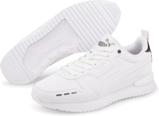 PUMA - maat 38.5- R78 Metallics Dames Sneakers - Wit