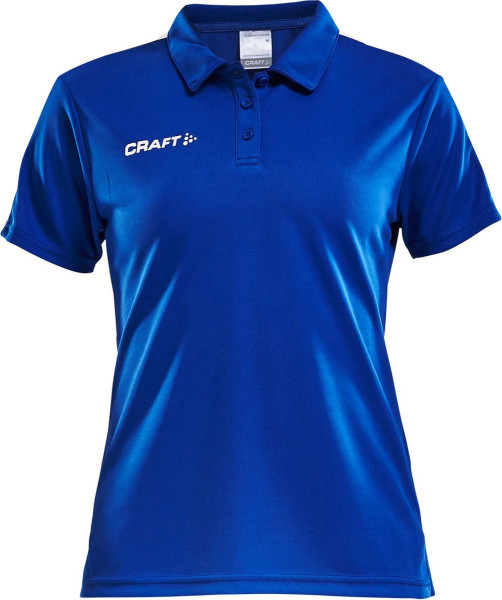 Craft Progress Polo Pique dames Sportpolo - Maat L - Vrouwen - blauw/wit