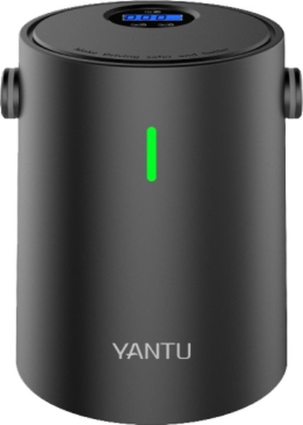 YANTU A05 auto elektrische mini draagbare bandenluchtpomp, stijl: bedraad digitaal display zwart