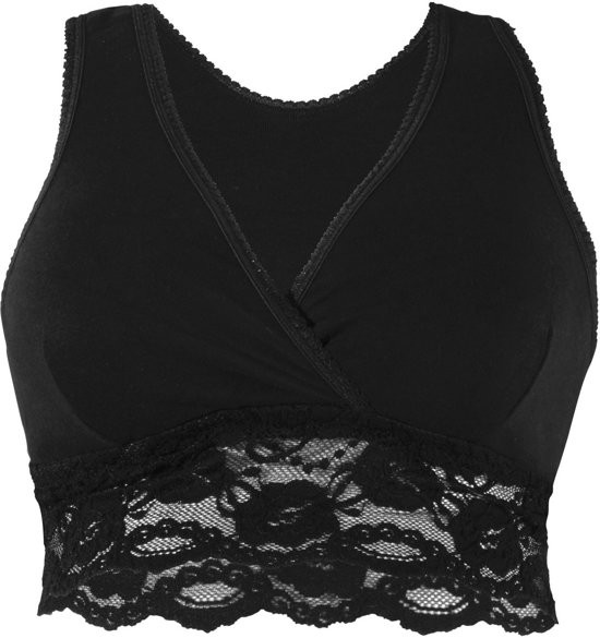 Carriwell Organic Slaapbustier - Zwart - Maat XL