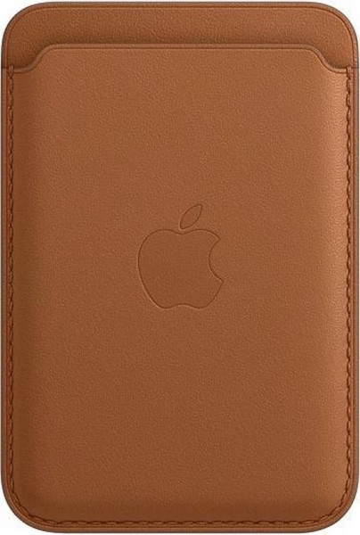 Leren kaarthouder met MagSafe voor iPhone - Saddle Brown