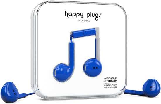 Happy Plugs Earbud Plus - In-ear oordopjes - Kobalt