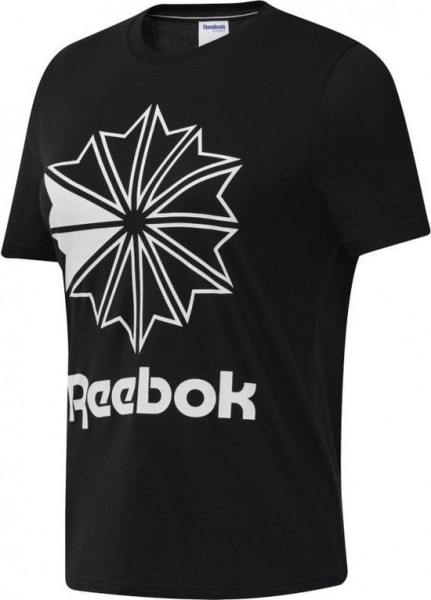 Reebok Classics Big Logo Graphic Tee - Maat XS - Dames Sportshirt - Black/White