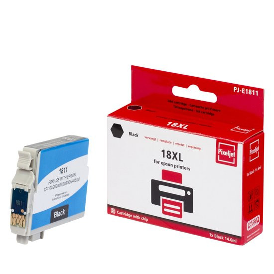 Pixeljet Epson 18XL T1811 zwart inktcartridge