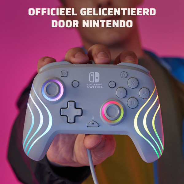 PDP Afterglow WAVE - Bedrade Controller - Grijs - Nintendo Switch