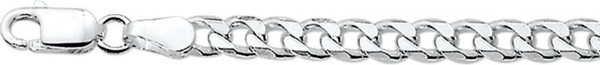 The Jewelry Collection - Ketting Geslepen Gourmet 4,0 mm - Zilver