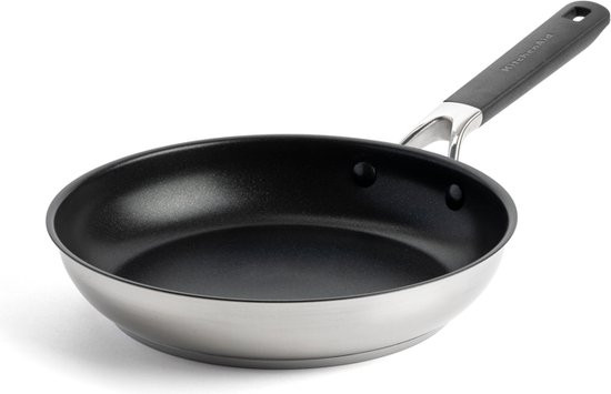KitchenAid Classic Stainless Steel koekenpan ø24cm - RVS - inductie - anti-aanbak