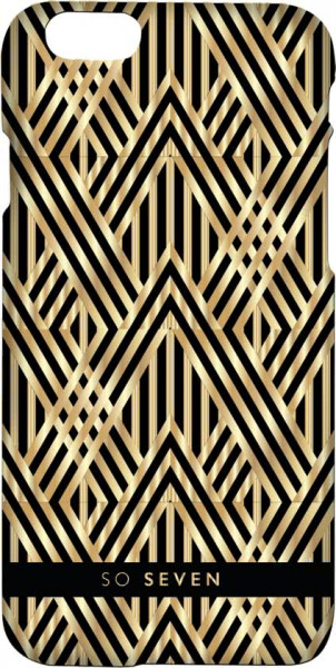 Koopjeshoek- So Seven Midnight artdeco back case - goud - voor Apple iPhone 7;Apple iPhone 8