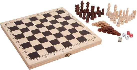 Small Foot - Houten Klassieke Spellen 3in1 in Kist