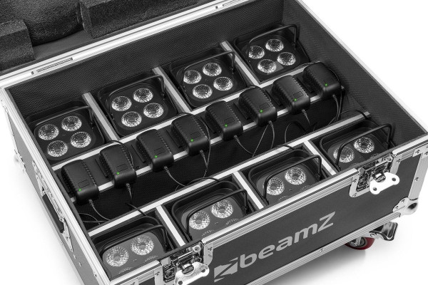 BeamZ FCC9 Flightcase met oplaadfunctie voor 8 stuks BBP9 serie uplights