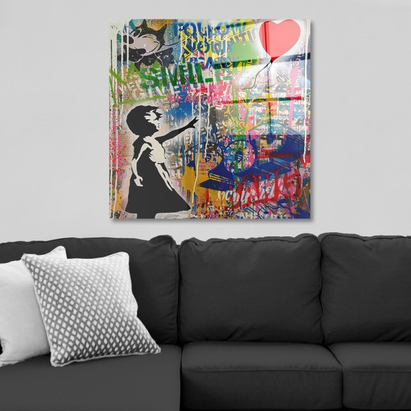 Wallity Decoratief Gehard Glas Schilderij CAM4124_7070 Multicolor