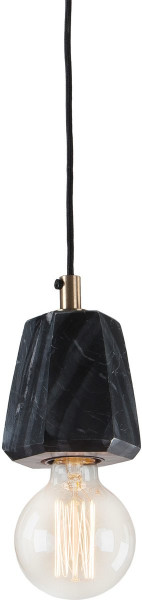 Kave Home Calpac - Hanglamp - Zwart Marmer - 9cm diameter