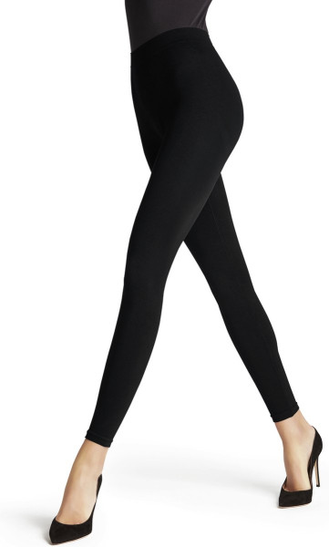 FALKE Maat M 40-42 Seamless Shaping eenkleurig materiaal legging dames zwart