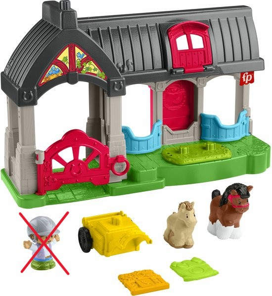 Little People Vriendelijke Paardenstal - Speelfiguur